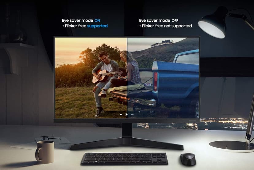 SAMSUNG 22" T350 Series FHD 1080p Computer Monitor, 75Hz, IPS Panel, HDMI, VGA (D-Sub), 3-Sided Border-Less, FreeSync, LF22T350FHNXZA