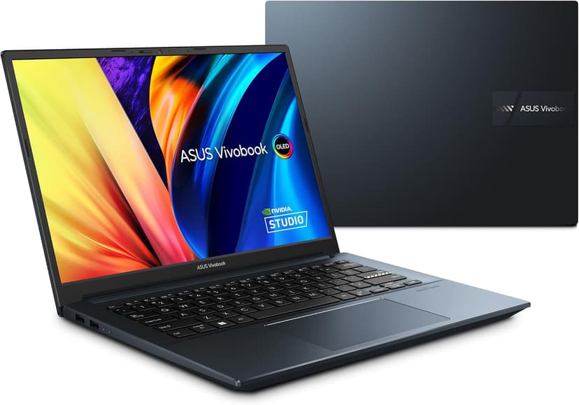 ASUS VivoBook Pro 14 OLED Laptop, 14” 2.8K OLED Display, AMD Ryzen 7 6800H Mobile CPU, NVIDIA® GeForce® RTX™ 3050 GPU,16GB RAM, 1TB SSD, Windows 11 Home, Quiet Blue, M6400RC-EB74