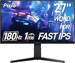 Pixio PX277 Prime Neo 27 inch 180Hz Refresh Rate QHD 1440p Resolution Fast IPS Panel 1ms GTG Response Time Gaming Monitor with Adaptive Sync