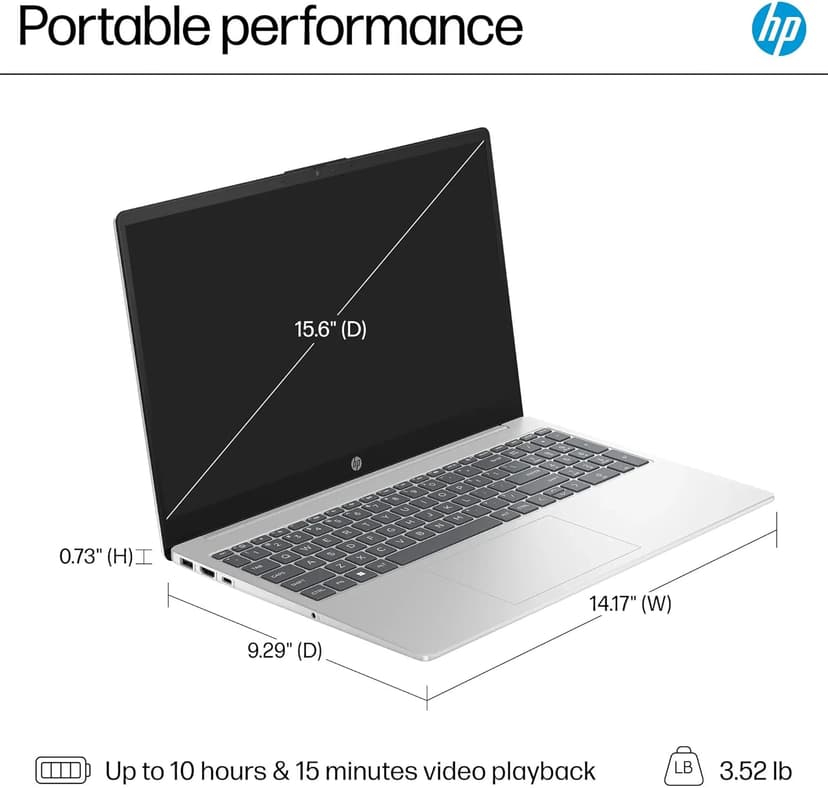 HP 15.6" Touchscreen Laptop, 64GB RAM 2.5TB Storage (2TB SSD+512GB Docking Station Set), 6-Cores Intel Core i3, Windows 11 Pro with Microsoft Office Included, PLUSERA Earphones, Silver
