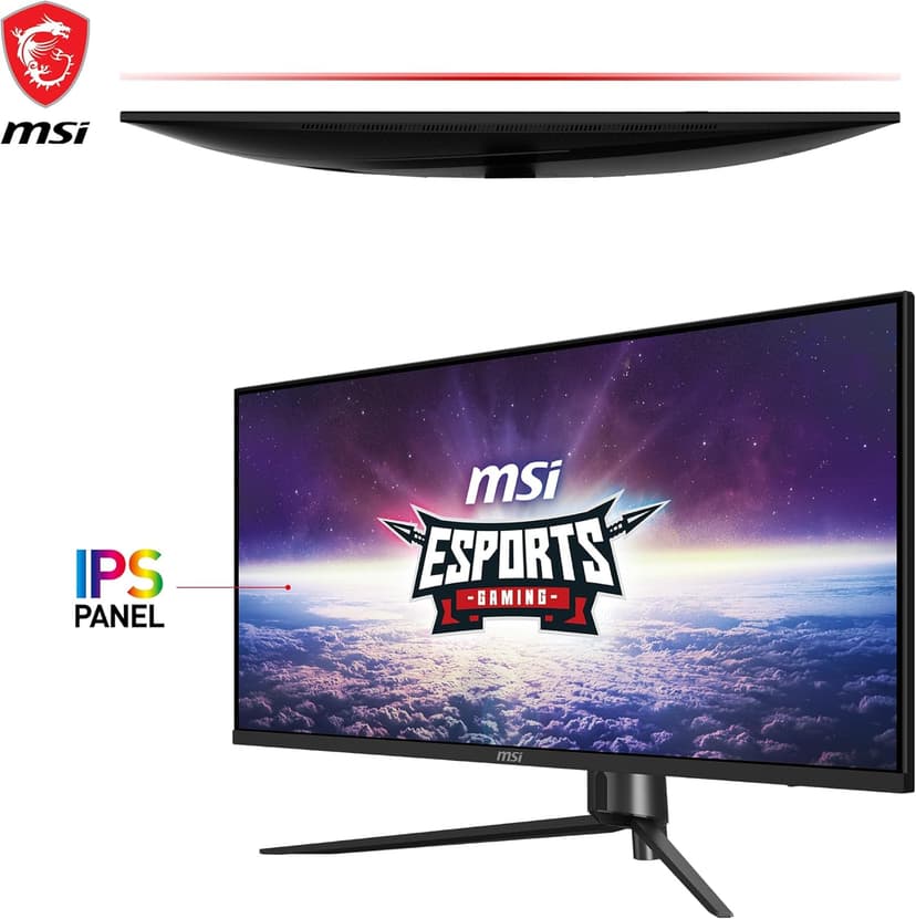 MSI MAG401QR, 40" Gaming Monitor, 3440 x 1440(UWQHD), IPS, 155Hz, FreeSync Premium, HDR400, HDMI, Displayport, USB C, Tilt,Black