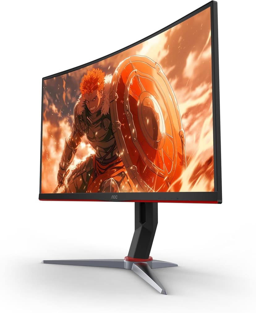 AOC C27G2Z 27" Curved Frameless Ultra-Fast Gaming Monitor, FHD 1080p, 0.5ms 240Hz, FreeSync, 2x HDMI 2.0, 1x Display Port, Height Adjustable, Xbox PS5 Switch Ready, 3-Year Zero-Bright-Dot