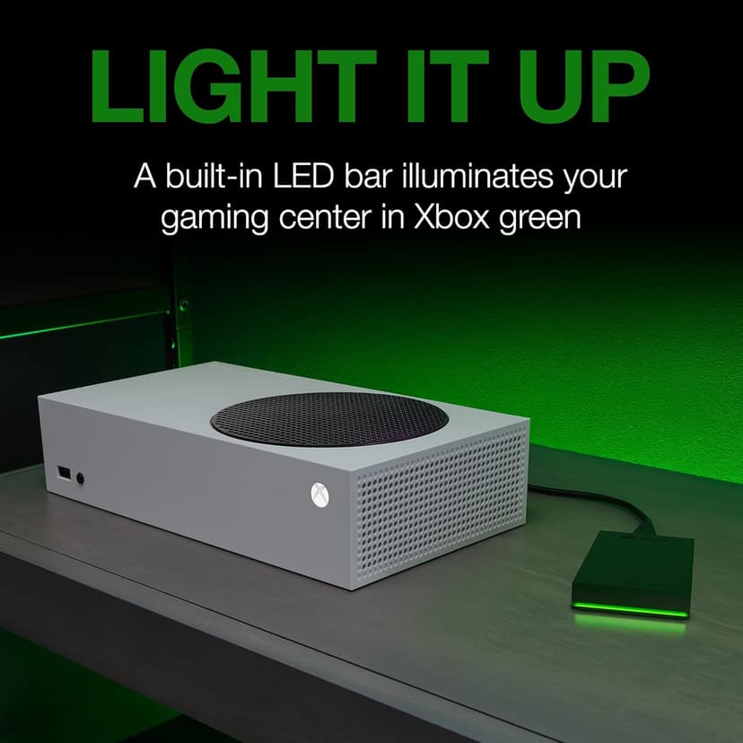 Seagate Game Drive SSD for Xbox 1TB External Solid State Drive - 3.5 Inch, USB 3.2 Gen 1, with built-in Green LED and Rescue Services (STLD1000400)