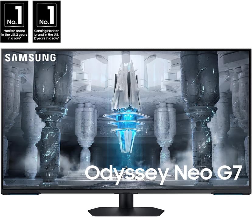 SAMSUNG 43" Odyssey Neo G7 Series 4K UHD Smart Gaming Monitor, 144Hz, 1ms, VESA Display HDR600, Quantum Matrix Technology, AMD FreeSync Premium Pro, LS43CG702NNXZA, Black