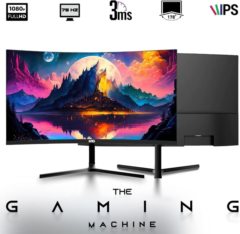 HP Z1 Gaming Desktop, Christmas Edition – Intel Core i7 9th Gen | 16GB DDR4 Ram | 512GB SSD | GTX 1660s | 24-inch Curved Monitors | Win 11 Pro Computer Tower for PC Gamers, Carbon Red (Renewed)