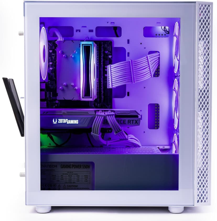 NOVATECH Phantom - Prebuilt Gaming PC Desktop Computer - RTX 3050 - Intel i7 Xeon 3.5GHz - 16GB RAM - 512GB M.2 SSD WiFi/BT, Win 11 Pro - Gaming Computer Tower, Pre Built PC Gaming - 1 Year Warranty