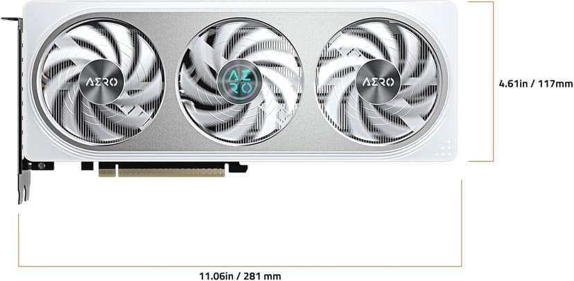 GIGABYTE GeForce RTX 5060 AERO OC 8G Graphics Card, 8GB 128-bit GDDR7, PCIe 5.0, WINDFORCE Cooling System, GV-N5060AERO OC-8GD Video Card