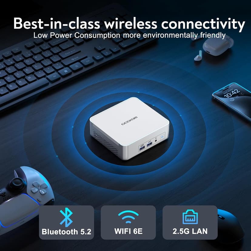 GEEKOM Mini PC XT12 Pro, 12th Gen Intel i9-12900HK NUC12 Mini Computers(14C/20T,Up to 5GHz), 32GB DDR4 RAM & 1TB PCIe Gen 4 SSD Mini PC Windows 11 Pro, 8K/Quad Display/USB4.0/WiFi 6E/BT5.2/2.5G LAN