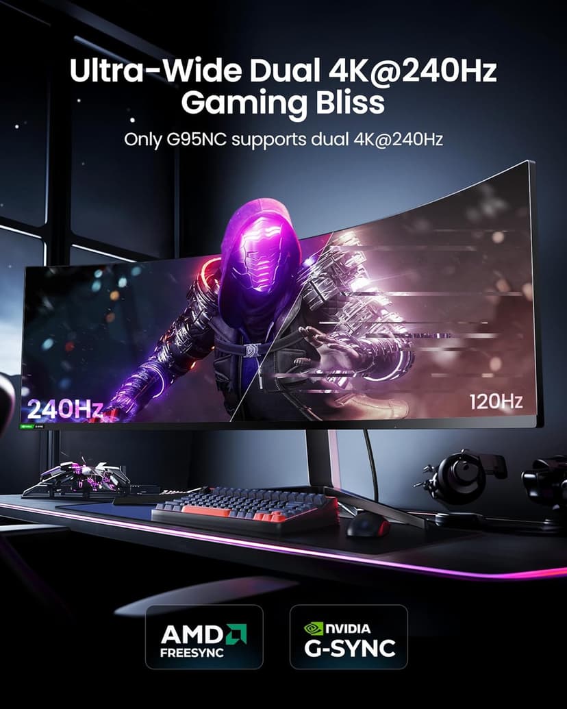 Silkland 54Gbps DisplayPort Cable 2.1 [VESA Certified], DP 2.1 Cable [16K@30Hz, 8K@120Hz, 4K@240Hz 165Hz 144Hz] HDR, HDCP DSC 1.2a, Compatible FreeSync G-Sync Gaming Monitor 5090 7900XTX, 6.6FT