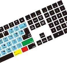 HRH Davinci Resolve Shortcut Hotkey Silicone Keyboard Cover Keypad Skin for Magic Keyboard with Numeric Keypad A1843 MQ052LL/A Released in 2017/2018(US/EU Layout)