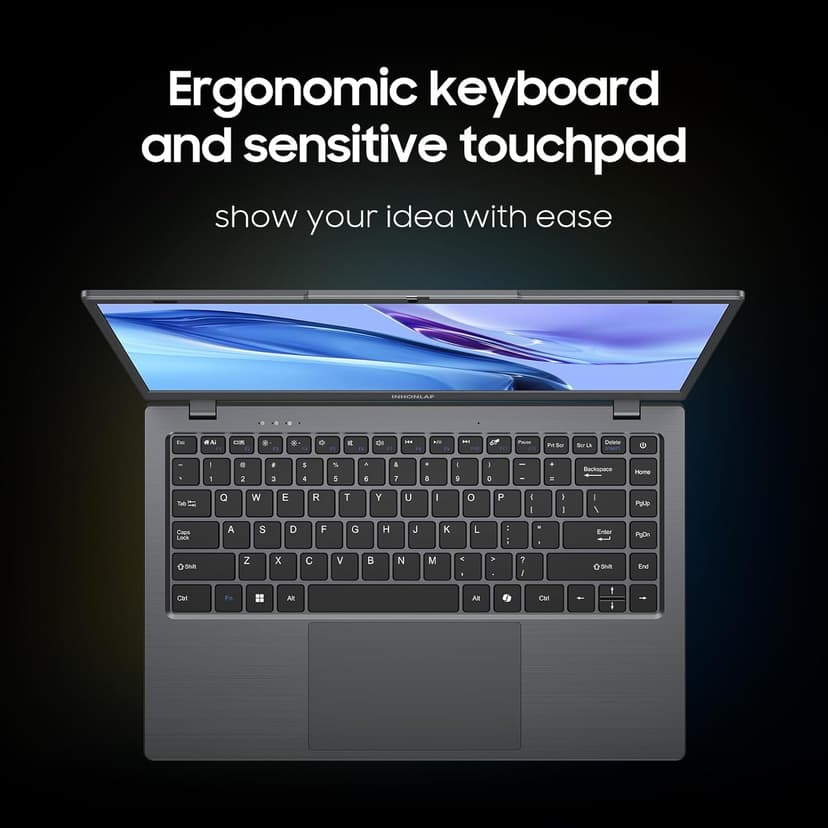 Laptop Computer, 14 Inch Laptop 8GB RAM 128GB SSD Laptops, Quad-Core N5095 Processor, Up to 2.9 GHz, Win11 Pro, Office Pro Plus 2024, WiFi 5, BT 5.0, Webcam, Long Lasting Battery, Black