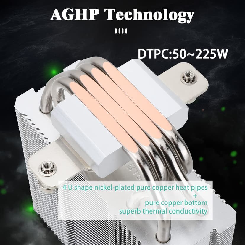 Thermalright Assassin X120 Refined SE CPU Air Cooler, 4 Heat Pipes, TL-C12C PWM Fan, Aluminium Heatsink Cover, AGHP Technology, for AMD AM4/AM5/Intel LGA 1150/1151/1155/1200/1700/1851(AX120 R SE)