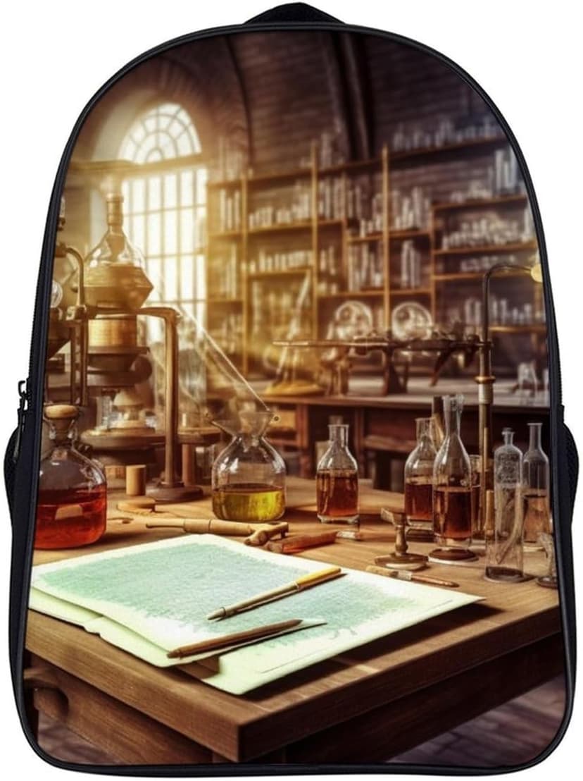 Backpack for Women Men Travel Laptop Backpack Lightweight Bookbag Chemistry Lab Daypack for Work Hiking
