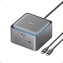 Anker Prime TB5 Docking Station, 14-in-1 Thunderbolt 5 Dock with 120Gbps Max Transfer, 140W Max Charging, Ambient LED Lighting, Cooling System, Up to 8K Display for Thunderbolt 5/4 Laptops