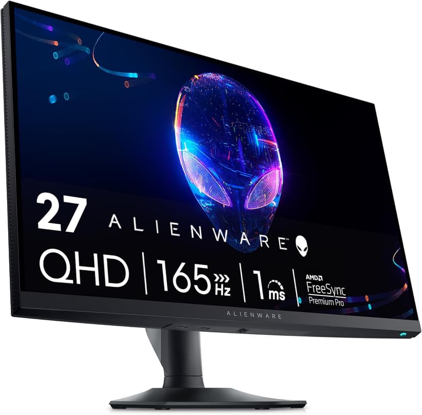 Alienware AW2724DM Gaming Monitor - 27" QHD (2560 x 1440) 180Hz w Overclock, AMD FreeSync Premium Pro, NVIDIA G-SYNC, VESA Display - Black,Black/Silver