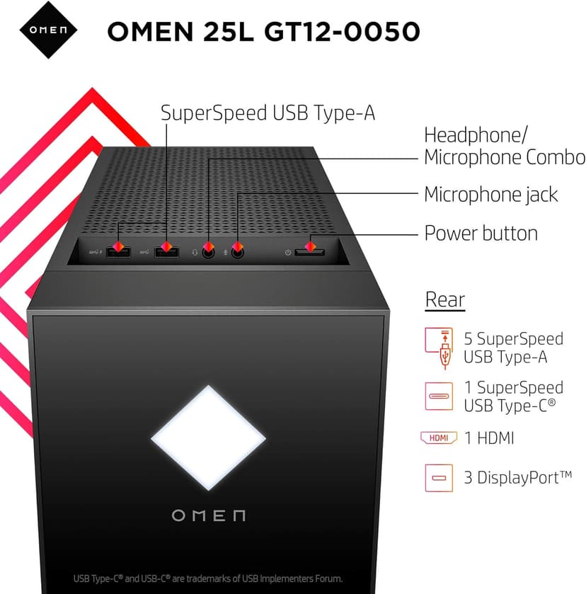25L Gaming Desktop PC, AMD Radeon RX 5700, AMD Ryzen 7 3700X, HyperX 16 GB DDR4 RAM, 1 TB SATA Hard Drive & 512 GB PCIe NVMe SSD, Windows 10 Home, VR Ready, RGB Lighting (GT12-0050, 2020 Model)