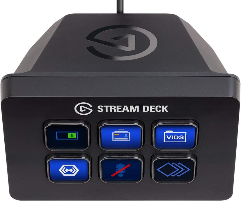 Elgato Stream Deck Mini - Live Content Creation Controller with 6 Customizable LCD Keys, for Windows 10 and macOS 10.11 or Later (Renewed)