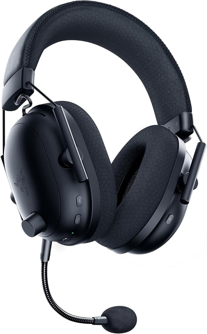 Razer BlackShark V2 Pro Wireless Gaming Headset 2023 Edition: Detachable Mic - Pro-Tuned FPS Profiles - 50mm Drivers - Noise-Isolating Earcups w/Ultra-Soft Memory Foam - 70 Hr Battery Life - Black