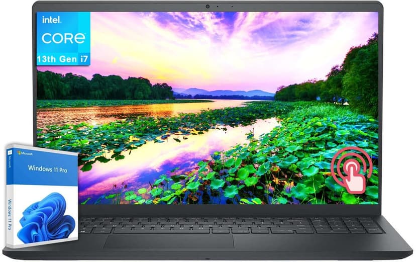 Dell Inspiron 15 3530 Business Laptop, Microsoft Office Lifetime License & Windows 11 Pro, 15.6" FHD Touchscreen, Intel 10-Core i7-1355U, 64 GB RAM, 2 TB SSD, Intel Iris Xe Graphics, 1080P Webcam
