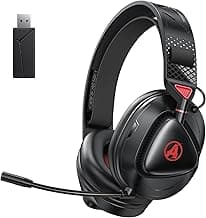 PH3 Wireless Gaming Headset for PS5, PS4, Switch, PC, Mac, Wireless Gaming Headphones with Microphone, Low Latency 2.4GHz Bluetooth Over Ear Headphones with Lossless Audio, 50Hrs Battery, Black