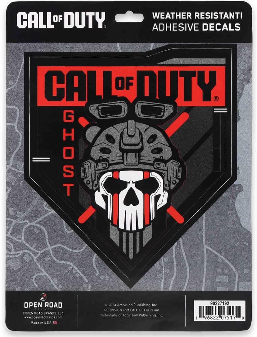 Call of Duty Modern Warfare Ghost Adhesive Vinyl Decal - Call of Duty Sticker for Car, Window or Laptop
