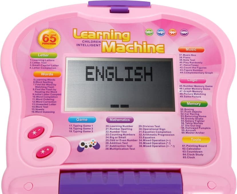 LESHITIAN Kids Laptop, 65 Learning Activities to Learn Alphabet, Words, Mathematics, Play Games and Music, Leaning Computer for Kids Ages 3+