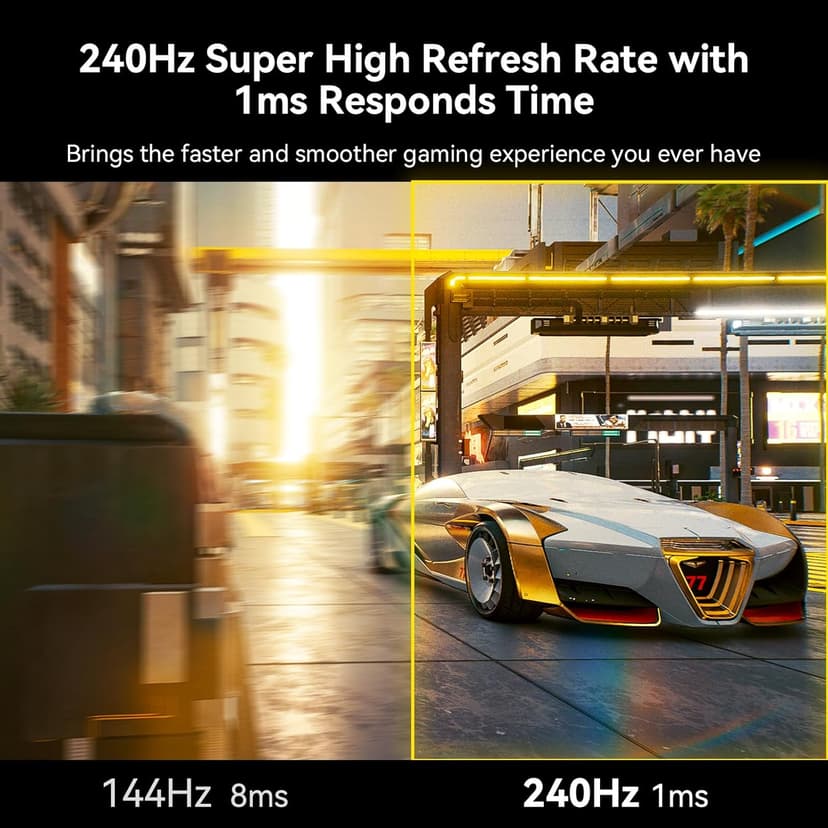 SANSUI 32 Inch Curved 240Hz Gaming Monitor High Refresh Rate, FHD 1080P Gaming PC Monitor HDMI DP1.4, Curved 1500R, 1Ms MPRT, HDR,Metal Stand,VESA Compatible (ES-G32C3F DP Cable Incl.)