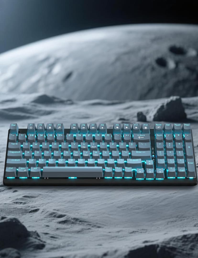 Mechanical Gaming Keyboard and Mouse, LED Backlit 98-Key Floating Keycap & 4 DPI RGB Gaming Mouse with Mouse Pad, Full Anti-Ghost Light Up Wired Computer Keyboards for MAC PC Gamer Accessories, Gray