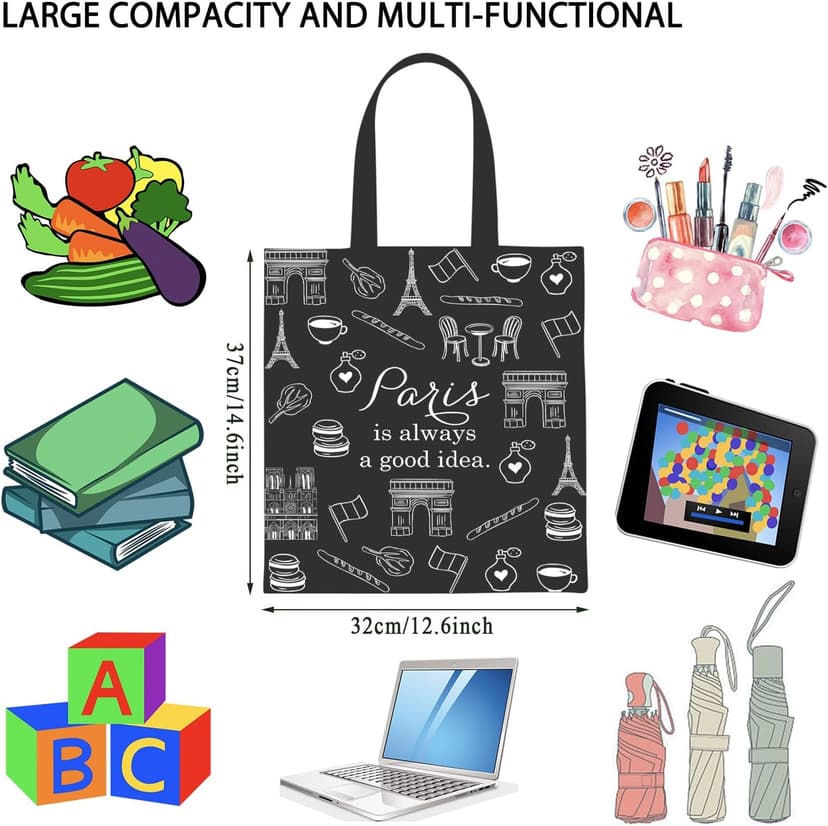 Paris City Skyline Zipper Pouch Makeup Bag - Paris tote
