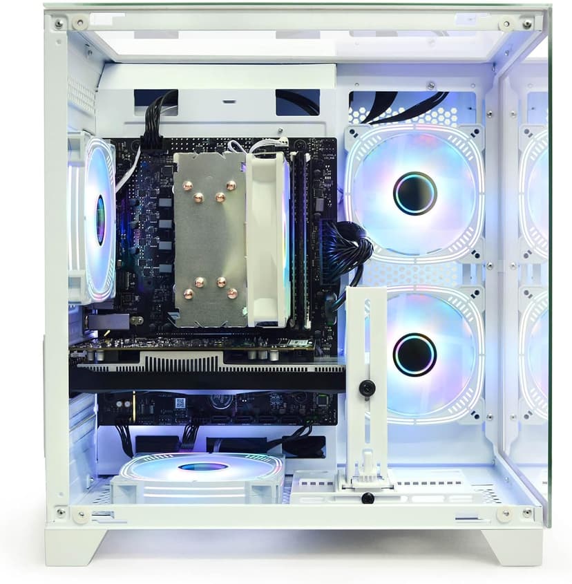 LXZ Gaming Desktop PC Core i5-13400F & Arc B580 12GB GPU, 32GB RAM, 1TB SSD - High Performance Desktop Computer for Gaming/Design (White)