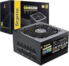 Segotep GM850 Power Supply 850W, PCIe 5.1 & ATX 3.1 Full Modular 80 Plus Gold Certified Gaming PSU for NVIDIA RTX 20/30/40/50 Series and AMD Graphics Cards