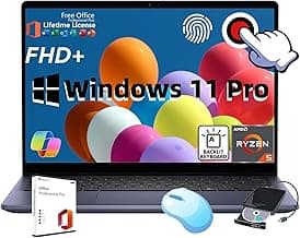 Dell Inspiron 14 2-in-1 Business Laptop | 14" IPS FHD+ Touchscreen | w/Office & Externa l DVD Drive | AMD Ryzen 5 8640HS | Fingerprint Reader | Backlit KB | Win 11 Pro | 64GB DDR5 | 4 TB SSD