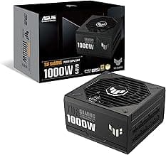 ASUS TUF Gaming 1000W Gold (1000 Watt, ATX 3.0 Compatible Fully Modular Power Supply, 80+ Gold Certified, Military-Grade Components, Dual Ball Bearing, Axial-tech Fan, PCB Coating, 10 Year Warranty)