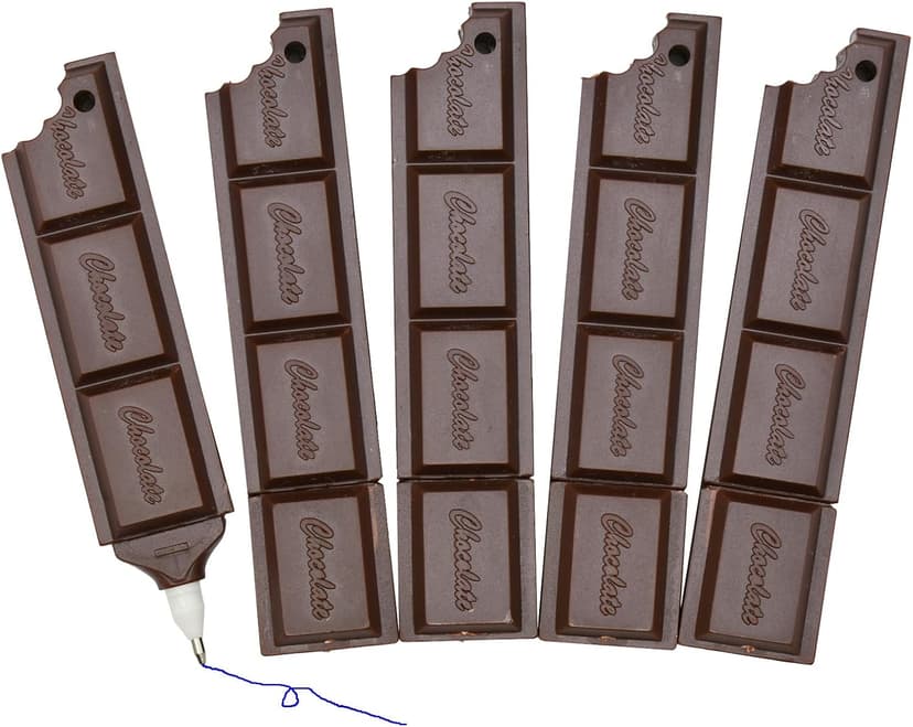 Maydahui 30 PCS Simulation Chocolate Shape Ballpoint Pens Funny Food Pen Novelty Pens Blue Ink for School Party Office