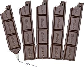 Maydahui 30 PCS Simulation Chocolate Shape Ballpoint Pens Funny Food Pen Novelty Pens Blue Ink for School Party Office