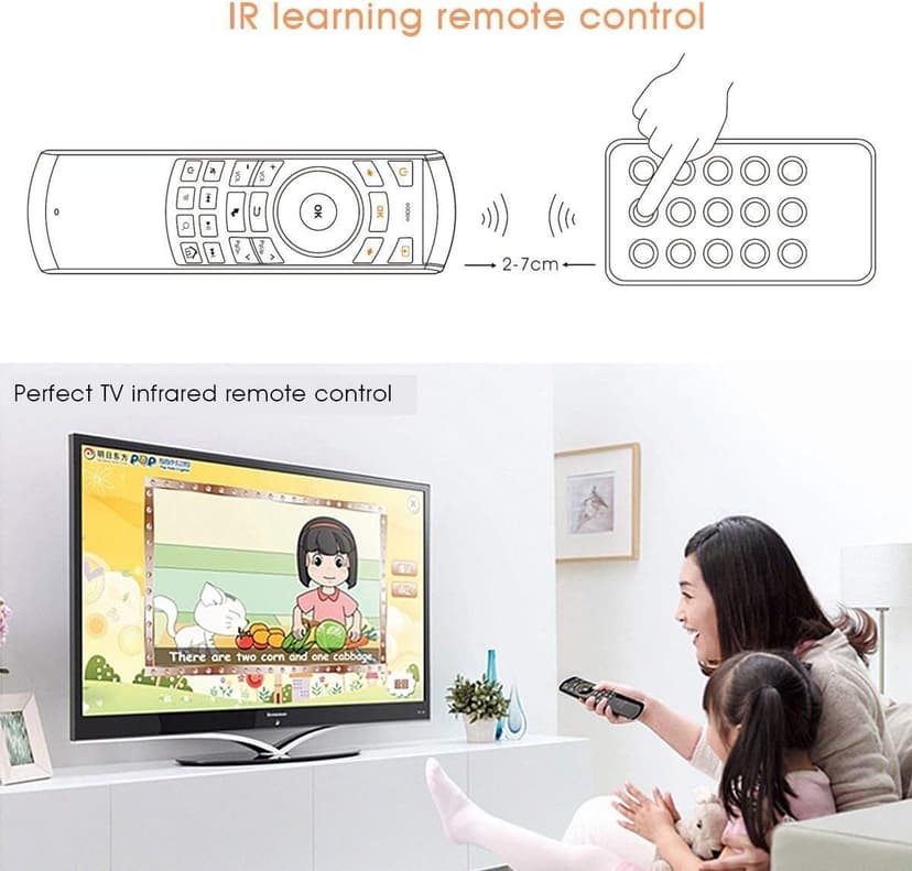 Rii Mini K25 Multifunction Portable 3 in 1 2.4GHz Wireless Fly Mouse Keyboard and Remote Control with Rechargeable Li-ion Battery for PC, Laptops, Linux, Android Tv Boxs, Windows, Windows, IPTV