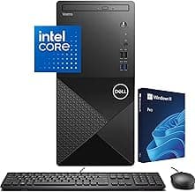 Dell Vostro 3910 Business Tower Desktop, 12th Gen Intel 4-Core Processor, DVD-RW, Display Port, HDMI, Ethernet Port, Windows 11 Pro, Black (16GB RAM | 1TB HHD + 1TB SSD)