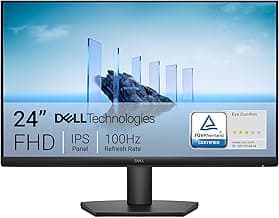 Dell 24 Monitor - SE2425HM - 23.8-inch Full HD (1920x1080) 16:9 100Hz Display, IPS Panel, 16.70 Million Colors, Anti-Glare, 1 HDMI / 1 VGA Port, TÜV Rheinland 3-Star*, Comfortview Plus - Black