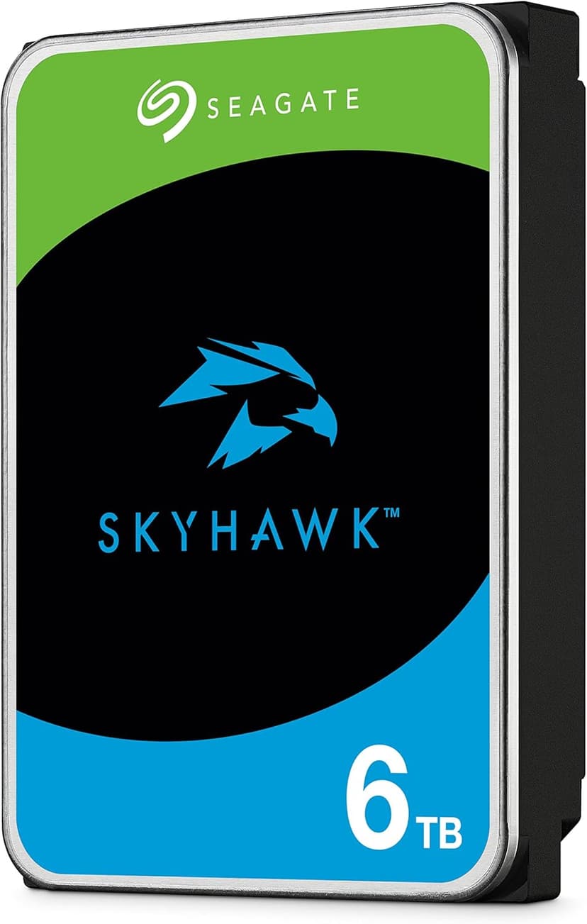 Seagate Skyhawk 6TB Video Internal Hard Drive HDD – 3.5 Inch SATA 6Gb/s 256MB Cache for DVR NVR Security Camera System with in-House Rescue Services (ST6000VXZ09/009)