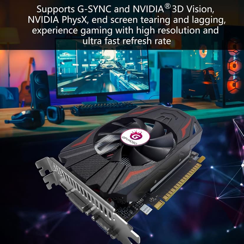 GTX 750Ti 4GB GDDR5 Graphics Card, 640SP 128bit Direct X12 Computer Video Cards, PCI Express 3.0x16 Interface, VGA, HDMI, DVI-D, Low Power GPU for Working Gaming