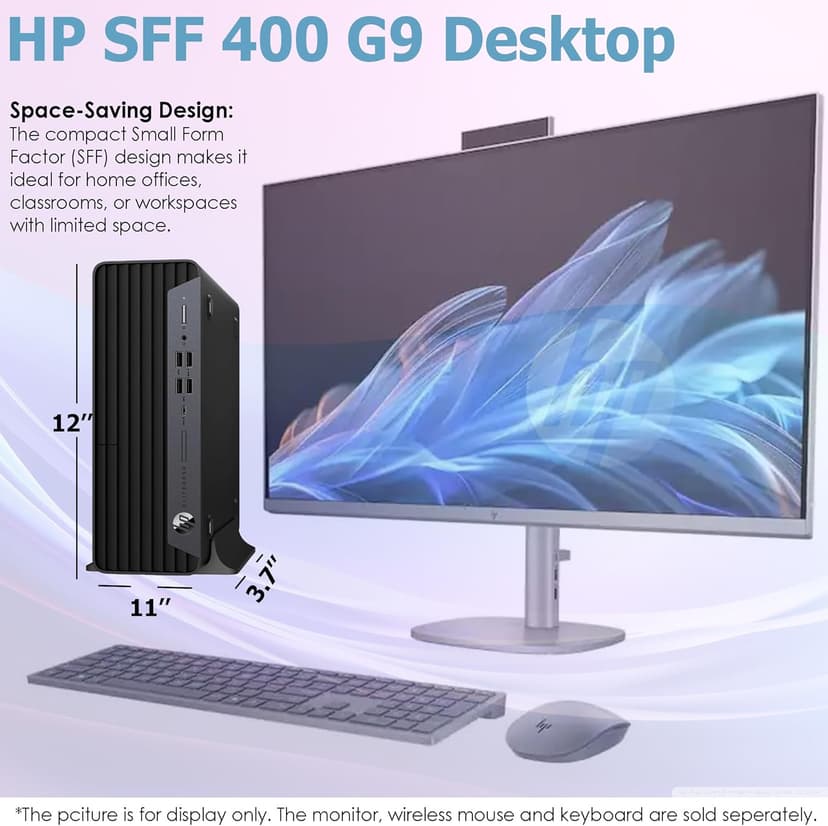 HP ProDesk G9 SFF Desktop Computer| 13th Core i3 CPU| Dual 4K Display Support| 32GB RAM, 1TB SSD| WiFi| Bluetooth| HDMI, USB, RJ-45| Windows 11 Pro| Wired Keyboard & Mouse| Business & Personal Use