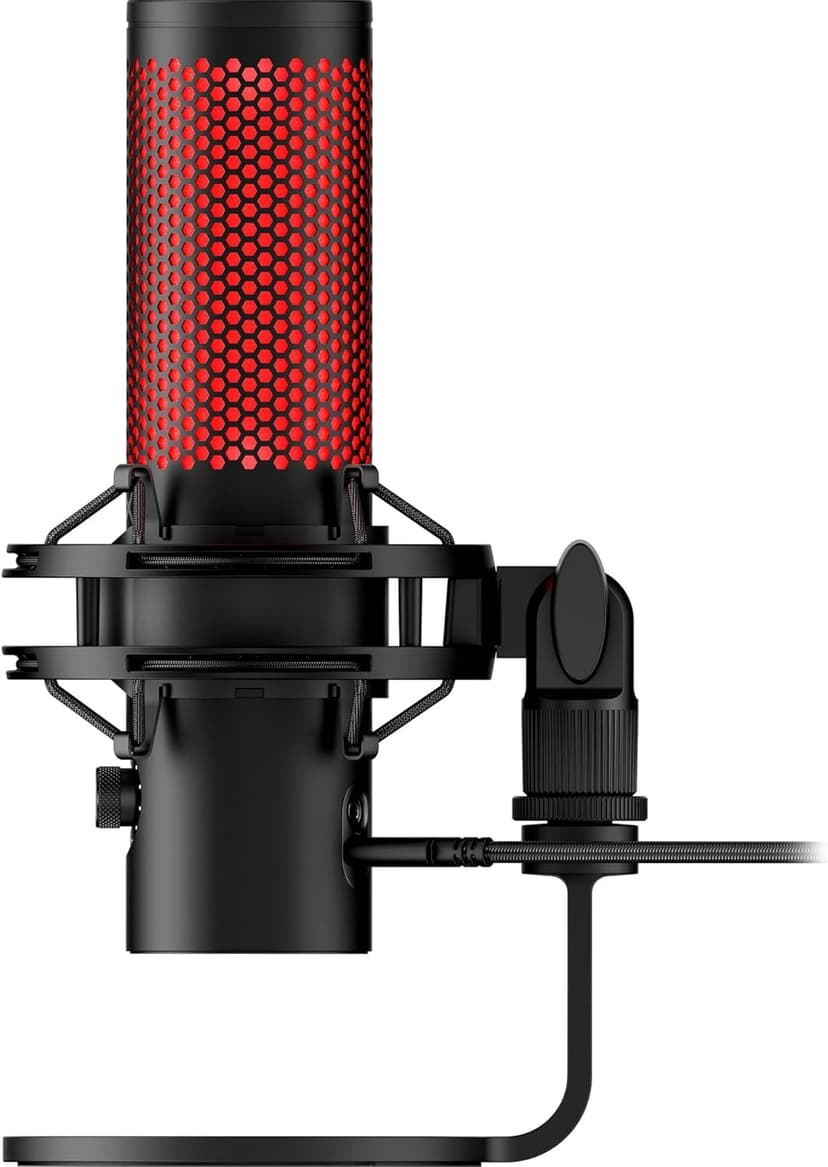 HyperX QuadCast 2 – USB Microphone for Gaming, Streaming and Podcasting, with On-Board Controls, LED Lighting, Removable Shock Mount, PC, Mac, PS5, PS4, USB-C - Black