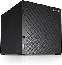 Asustor Drivestor 4 AS1104T - 4 Bay NAS, 1.4GHz Quad Core, Single 2.5GbE Port, 1GB RAM DDR4, Network Attached Storage, Personal Private Cloud (Diskless)