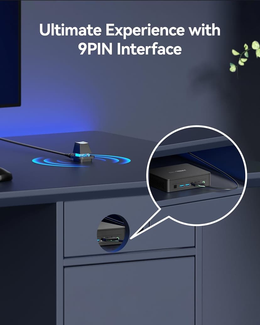 GEEKOM Air12 Lite Mini PC (3-Year Quality Support),12th Gen Intel N150 (Upgraded N100),16GB RAM 512GB NVMe PCIe M.2 SSD,6 USB Ports 9-Pin Mini Desktop Computer for Home/Business/Office
