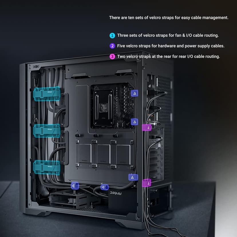 Antec Performance 1 FT, Full Tower, RTX40 Fully Compatible, Temp Display, 4 x Storm T3 PWM Fans, Type-C, Dual TG Side Panels, Removable Top Bracket, High Airflow Mesh Front Panel, E-ATX PC Gaming Case