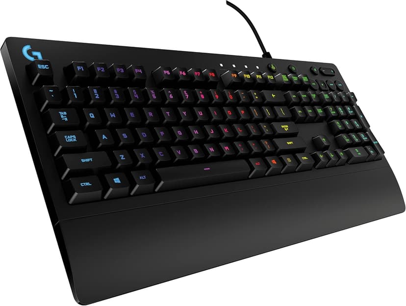 Logitech G213 Prodigy Gaming Keyboard, LIGHTSYNC RGB Backlit Keys, Spill-Resistant, Customizable Keys, Dedicated Multi-Media Keys – Black