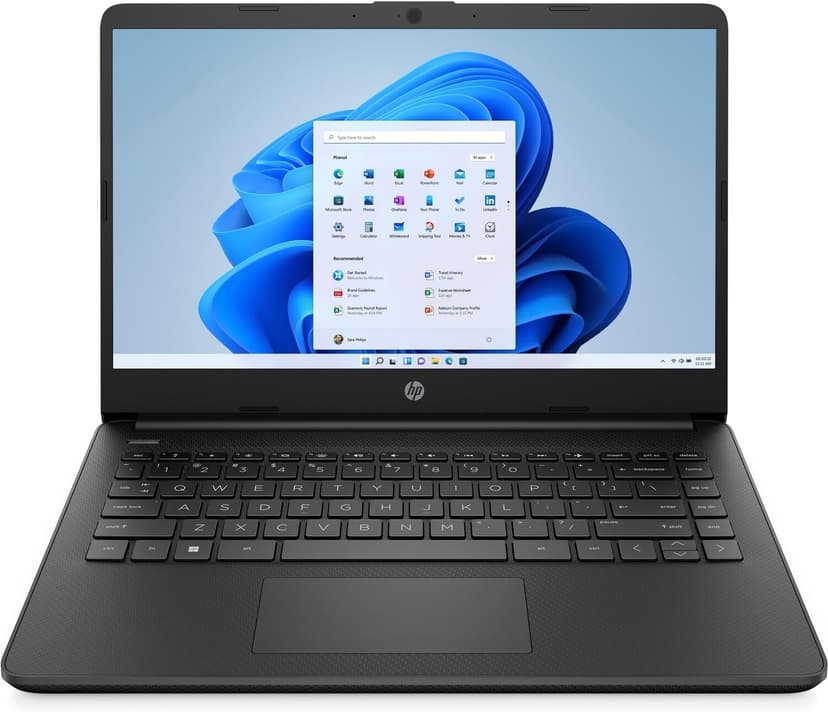 HP 14-dq0706tg 14 Inch HD Touchscreen Laptop Intel Celeron N4120 4GB DDR4 RAM 64GB eMMC UHD Graphics 600 Windows 11 Home S HD Camera Dual Speaker SD Reader HDMI USB C Fast Charge, Jet Black (Renewed)