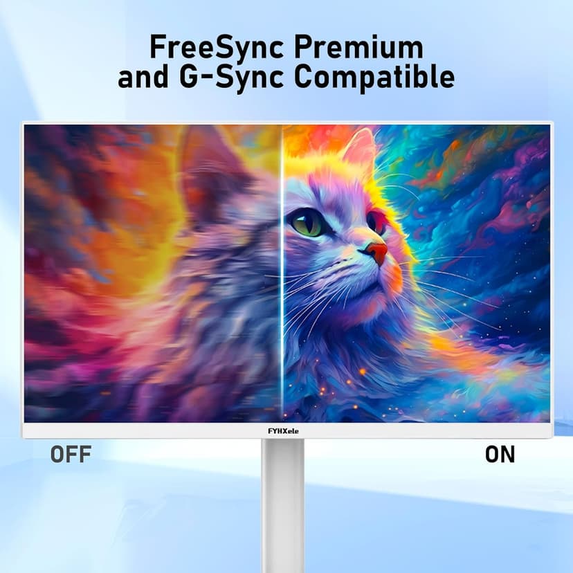 27 inch 4K Gaming Monitor, UHD 3840x2160 Fast IPS Panel Computer PC Monitor, 120Hz, 100% sRGB, FreeSync & G-Sync, HDR 400 Support, HDMI 2.1 & DP 1.4, VESA Mountable-White