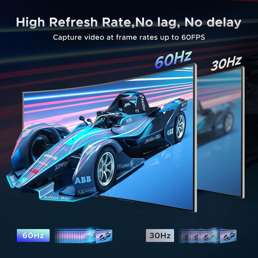 Video Capture Card, Audio Video Capture Card, USB 3.0 Capture Card 4K HDMI Loop-Out, 1080P 60FPS/2K 30FPS Video Game Capture for Streaming Works for PS5/Switch/Camera/PC/OBS(Black)