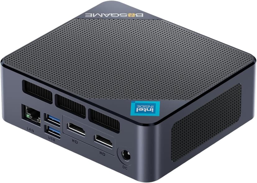 B100 Mini PC, Inte 12th N100 Processor Desktop Office PC (up to 3.4GHz) 16GB RAM, 512GB M.2 SSD, Triple Display Mini Computer, Dual HDMI Ports, 2.5G LAN, WiFi 5, Bluetooth 4.2